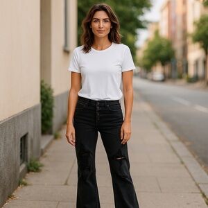🌸 Hidden Jeans by Buckle – Black Distressed Raw Hem Denim – Size 25